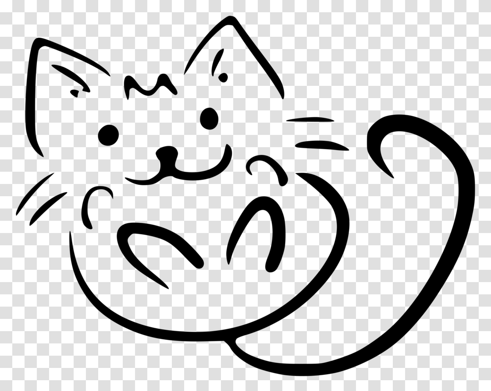 Kitten Cat Sticker Decal Zazzle Outline Kitten Clip Art, Gray, World Of Warcraft Transparent Png