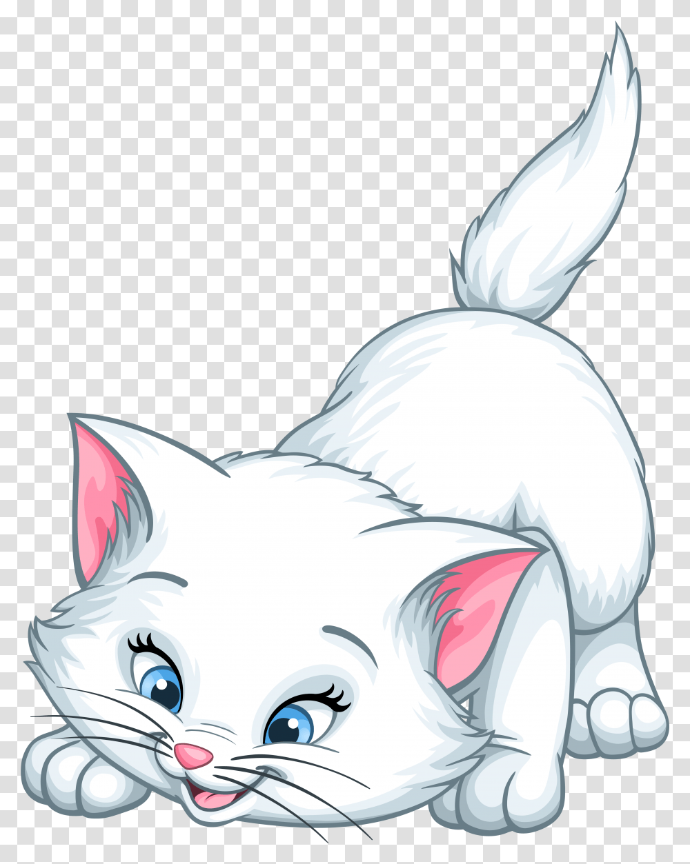 Kitten Clip Art White Cat Cartoon, Bird, Animal, Comics, Book Transparent Png