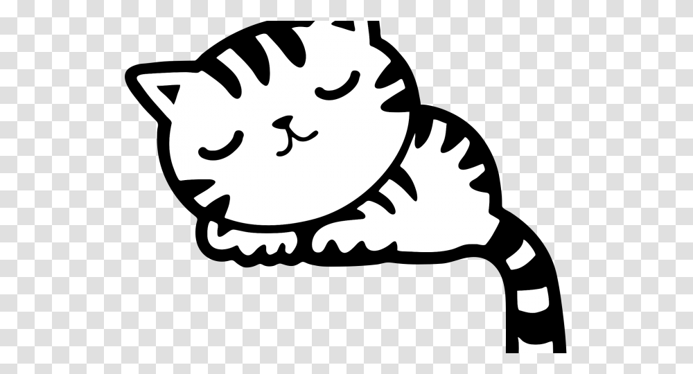 Kitten Clipart Sleeping Sleeping Cat Clipart, Stencil, Person, Human Transparent Png