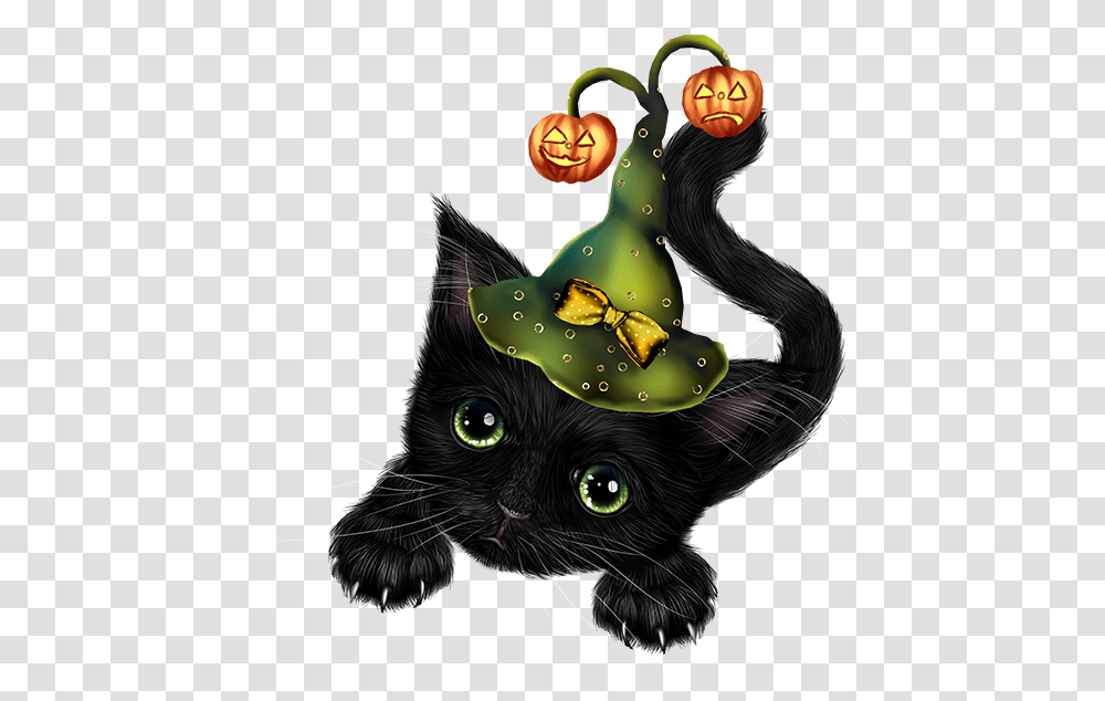 Kitten Clipart Whimsical Cat Clipart Halloween Cute Cat, Black Cat, Pet, Mammal, Animal Transparent Png