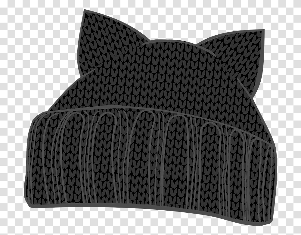 Kitten Hat Knit Hat Winter Hat Cute Children's Gorro De Invierno, Cushion, Pillow, Rug, Purse Transparent Png