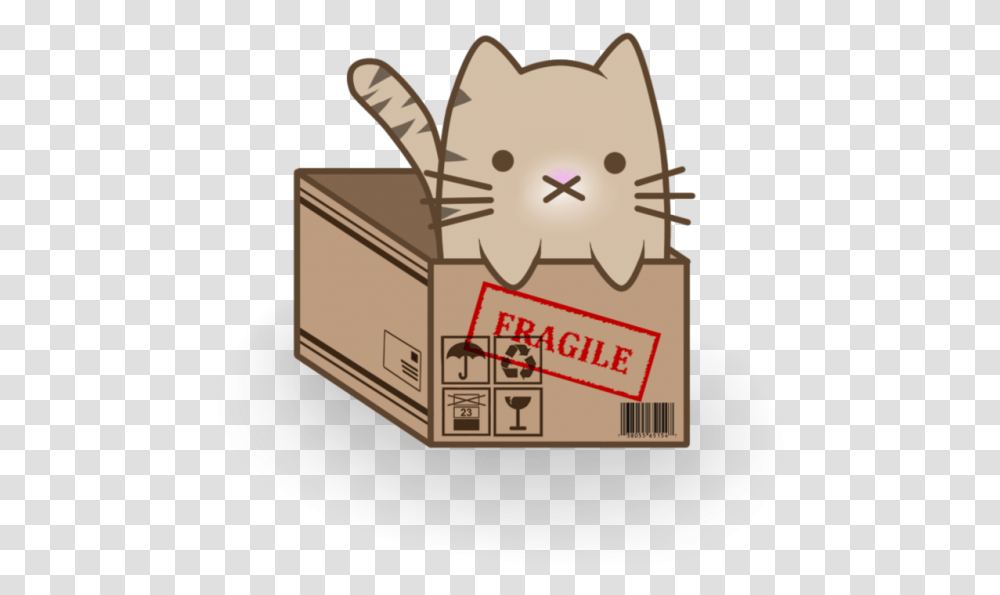 Kitten Images Free Animal In A Box Cartoon, Label, Text, Birthday Cake, Dessert Transparent Png