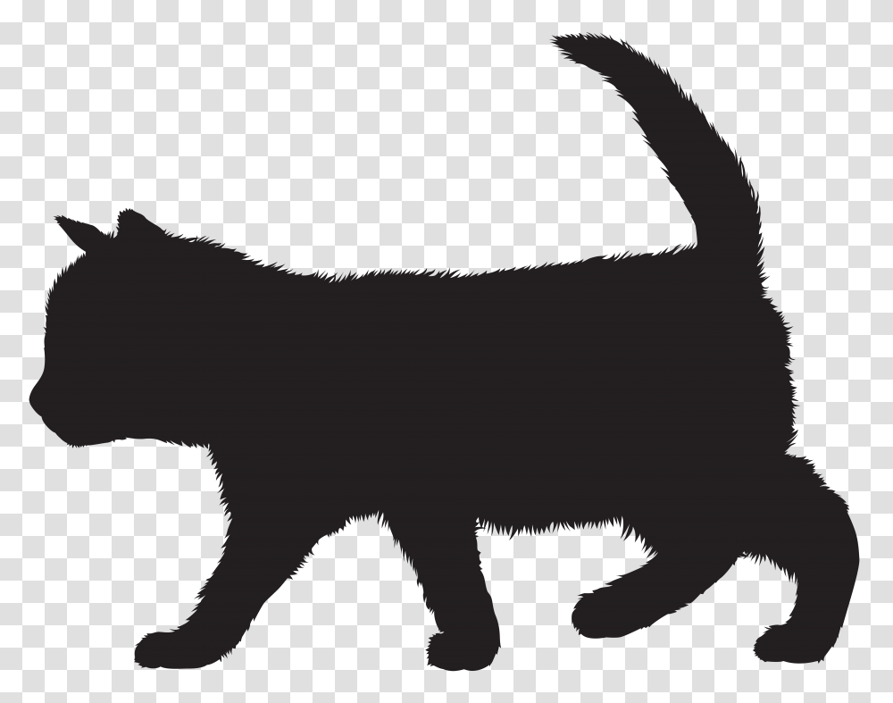 Kitten Silhouette Clip Art, Logo, Word Transparent Png