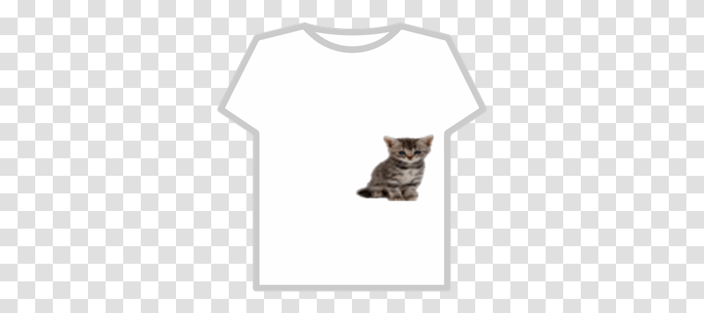 Kitten T Shirt Roblox Short Sleeve, Clothing, Apparel, Cat, Pet Transparent Png