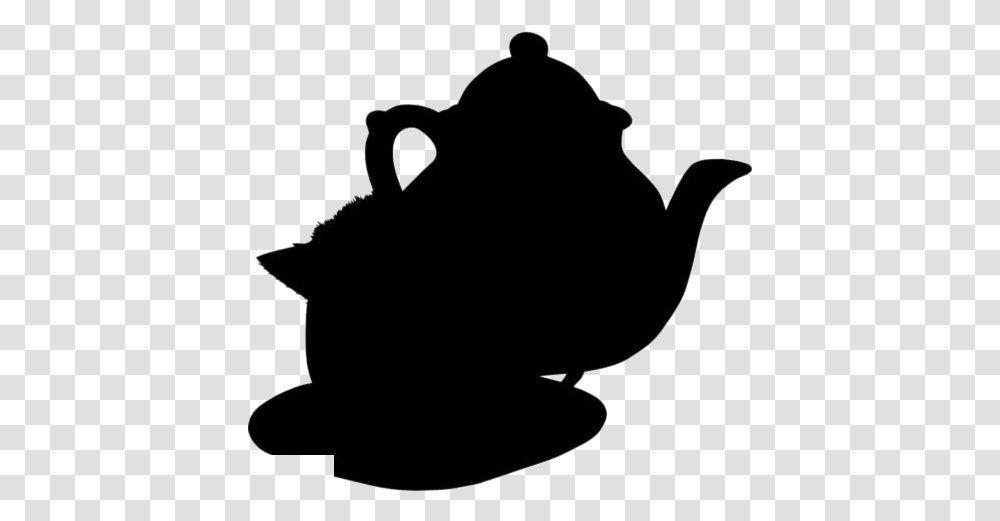Kitten Teacup Clipart Images Teapot, Silhouette, Pottery, Stencil Transparent Png