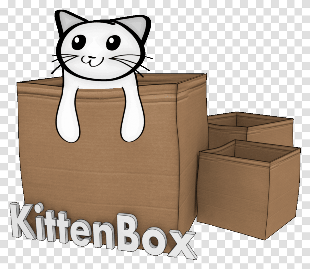 Kittenbox Games Cardboard Box, Carton, Cat, Pet, Mammal Transparent Png