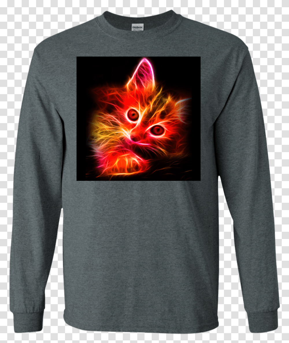 Kitty Red Glow Neon Animals, Sleeve, Clothing, Apparel, Long Sleeve Transparent Png