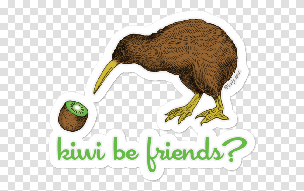 Kiwi Be Friends Bubble Illustration, Bird, Animal, Kiwi Bird Transparent Png