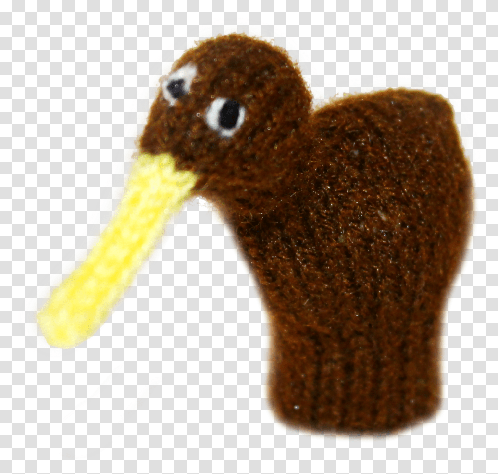 Kiwi Bird Finger Puppet Crochet, Beak, Animal, Waterfowl Transparent Png