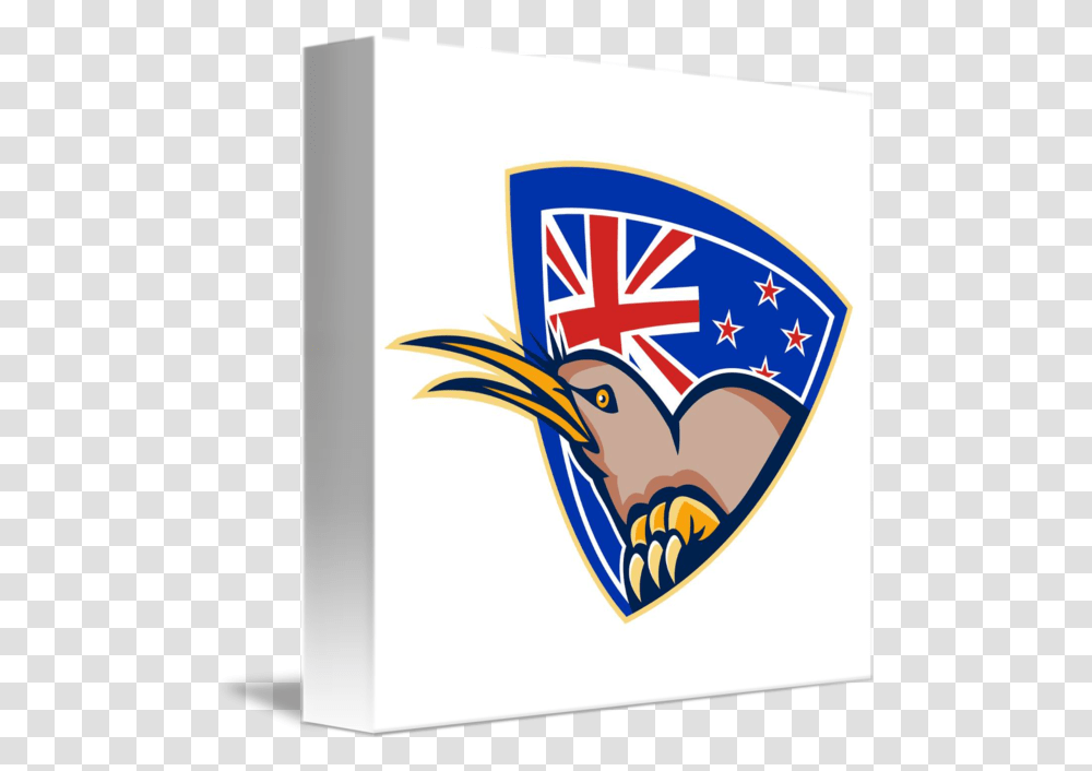 Kiwi Bird New Zealand Flag Shield Retro By Aloysius Patrimonio, Logo, Symbol, Trademark, Text Transparent Png