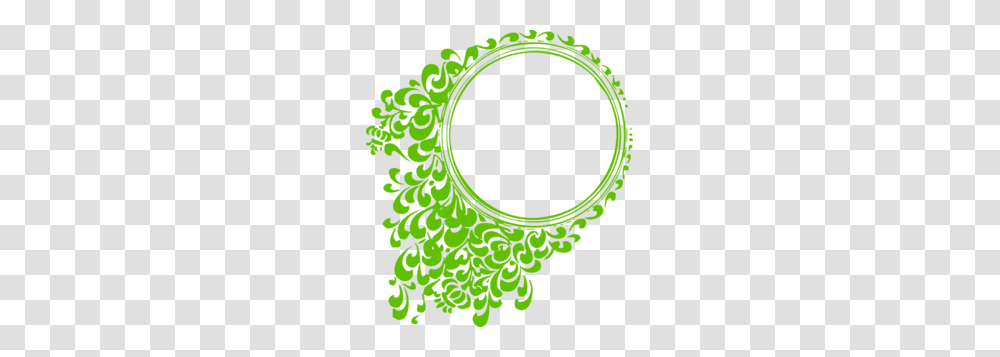 Kiwi Filigree Frame Clip Art, Green, Face Transparent Png