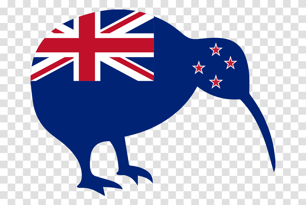 Kiwi Flag Car Decal Kiwi New Zealand Flag, Symbol, Mammal, Animal, Star Symbol Transparent Png
