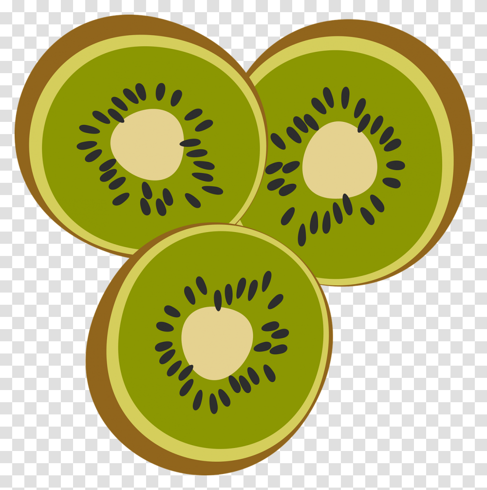 Kiwi Fruit Fruit Food Healthy Yellow Fresh Health Circle, Plant, Sliced Transparent Png