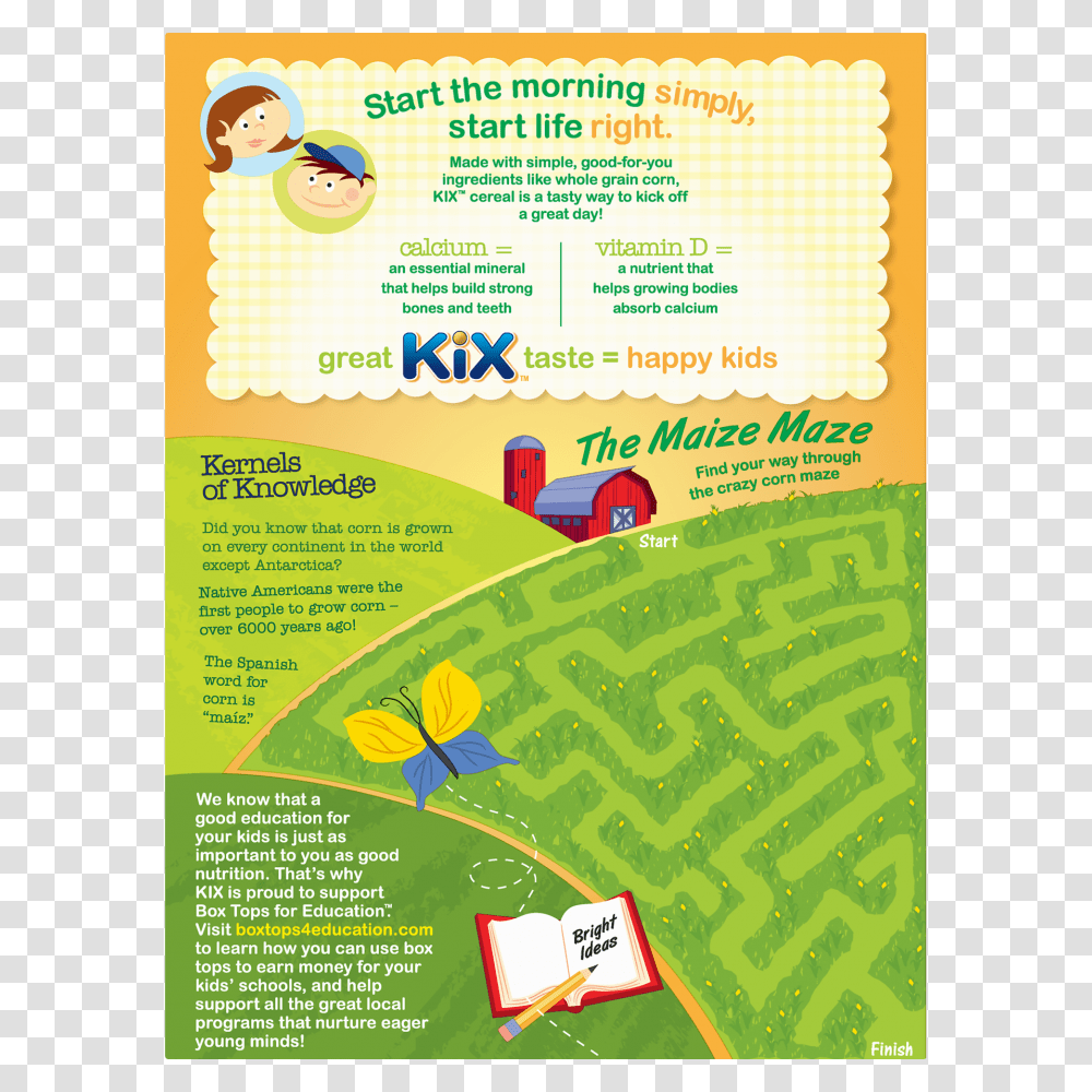 Kix Breakfast Cereal Crispy Corn Puffs Cereal Oz, Flyer, Poster, Paper, Advertisement Transparent Png