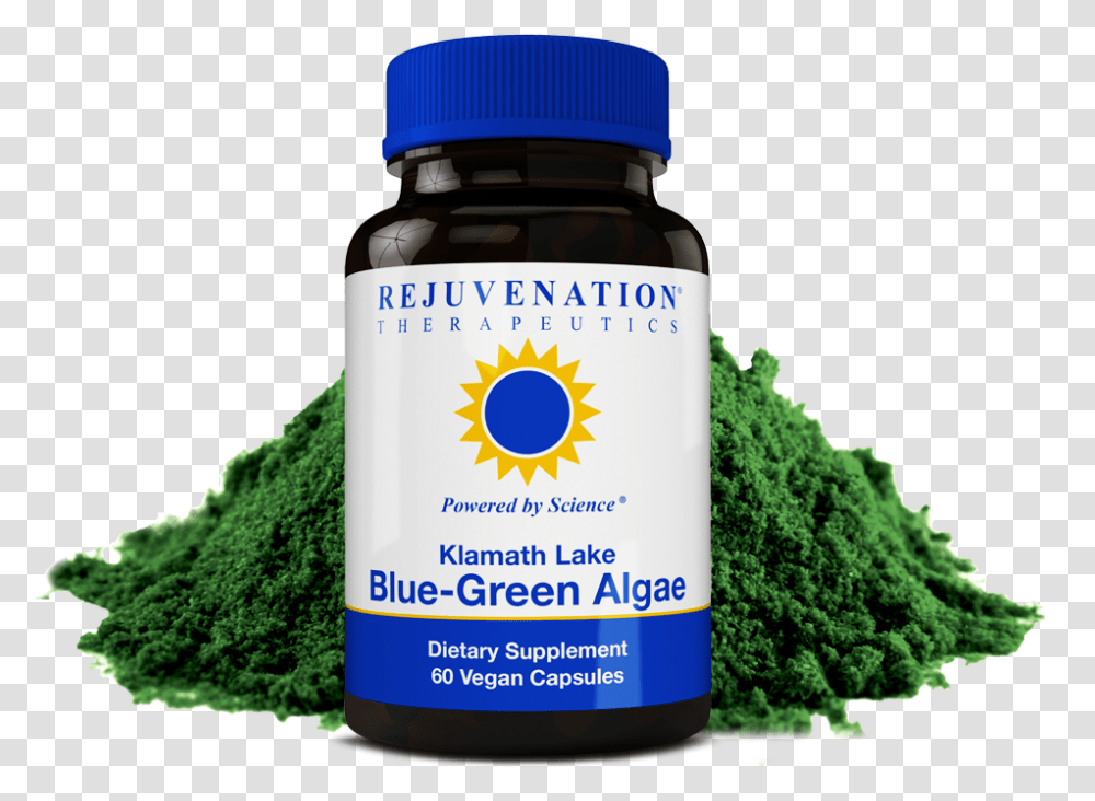 Klamath Lake Blue Green Algae Spirulina, Plant, Label, Herbal Transparent Png