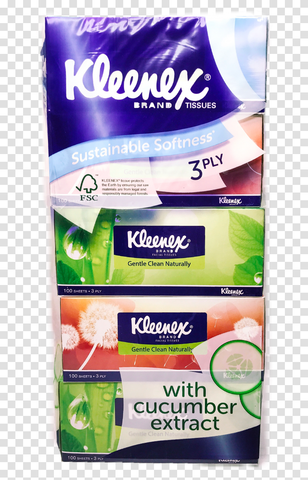 Kleenex Box Tissue 3ply 5x100sTitle Kleenex Box Kleenex, Plant, Gum Transparent Png