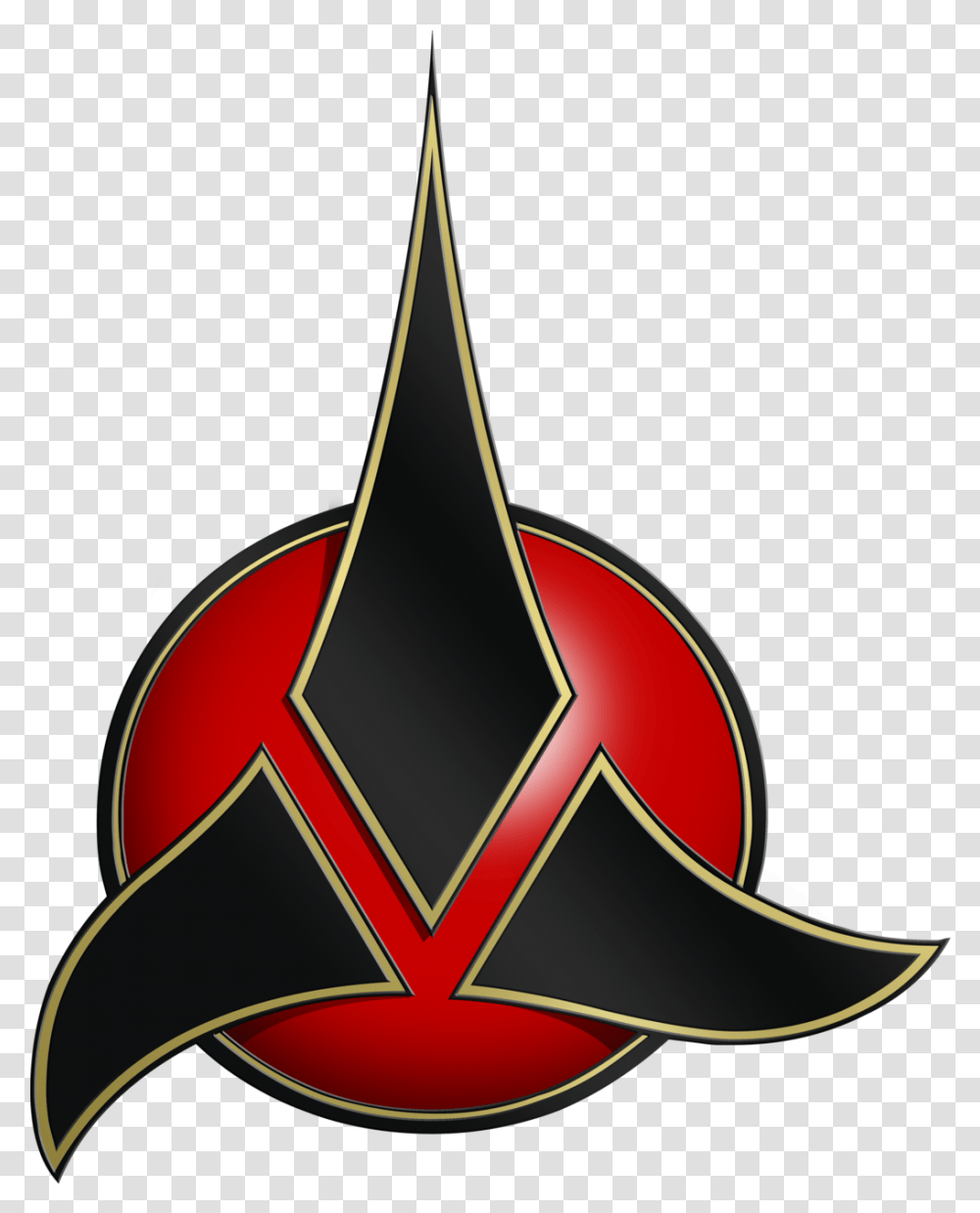 Klingon Star Trek United Federation Of Planets Logo Starship Klingon Trefoil, Symbol, Emblem, Star Symbol, Trademark Transparent Png