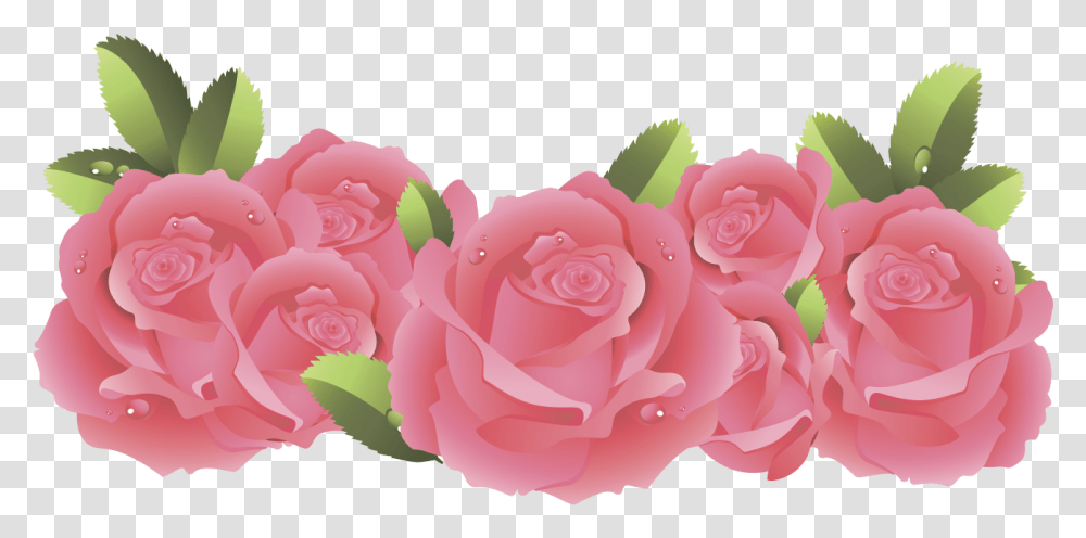 Klipart Beautiful Flowers Frame Flower Pink Border, Rose, Plant, Blossom, Petal Transparent Png