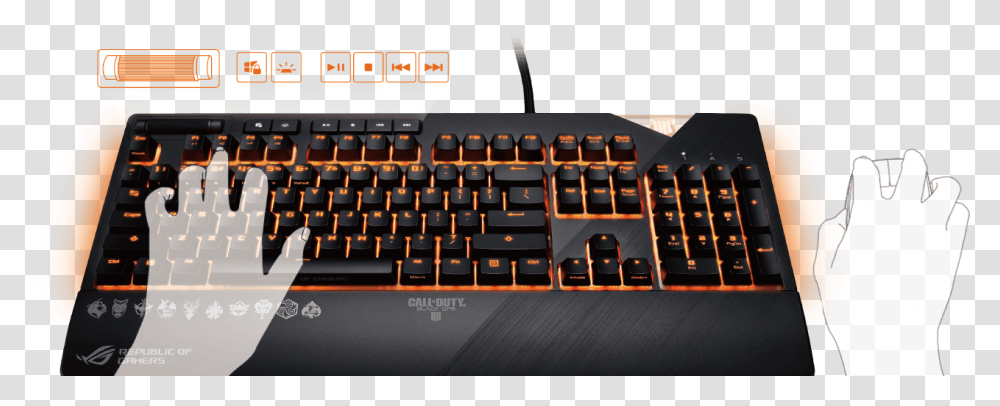 Klvesnice Rog Call Of Duty, Computer Keyboard, Computer Hardware, Electronics Transparent Png