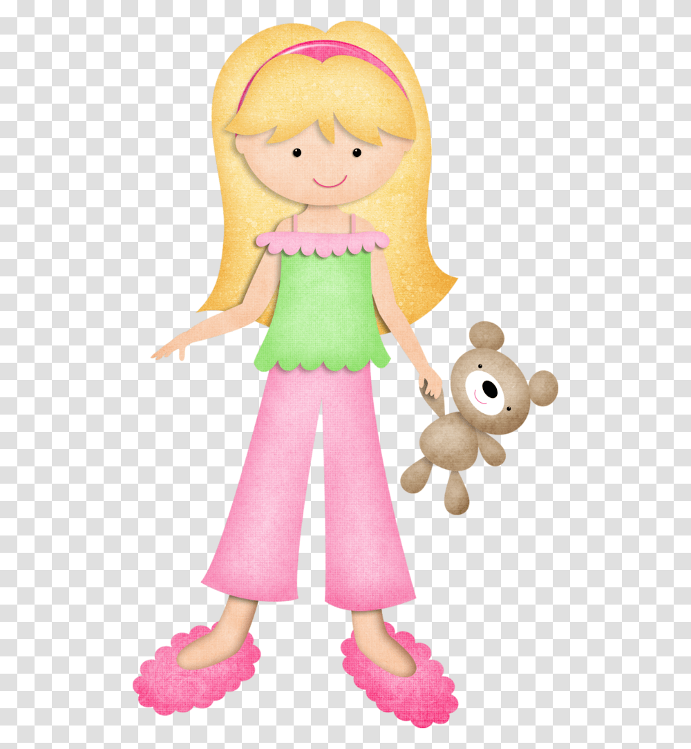 Kmill Blondegirl De Palitos Pajama, Doll, Toy, Barbie, Figurine Transparent Png