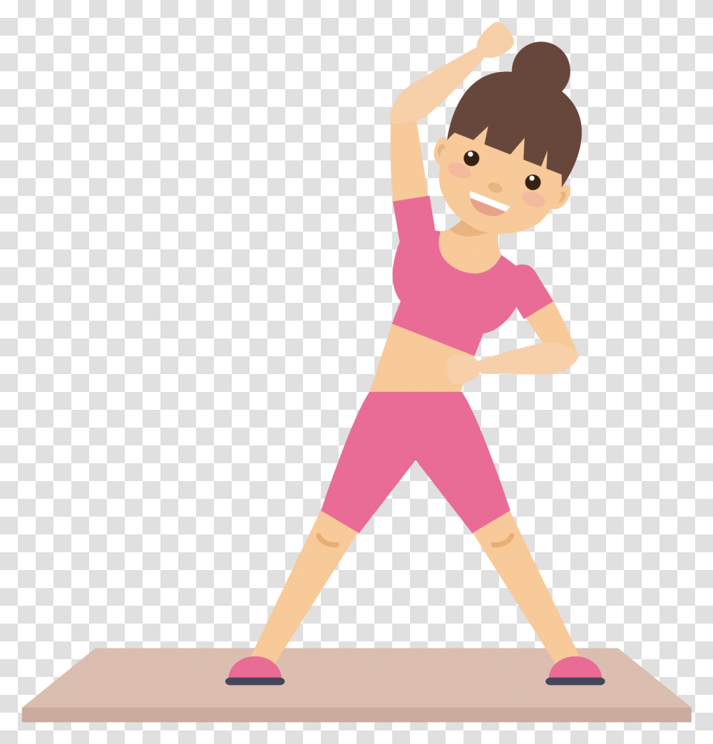 Knee Clipart Exercise Clipart, Female, Sport, Sports, Standing Transparent Png