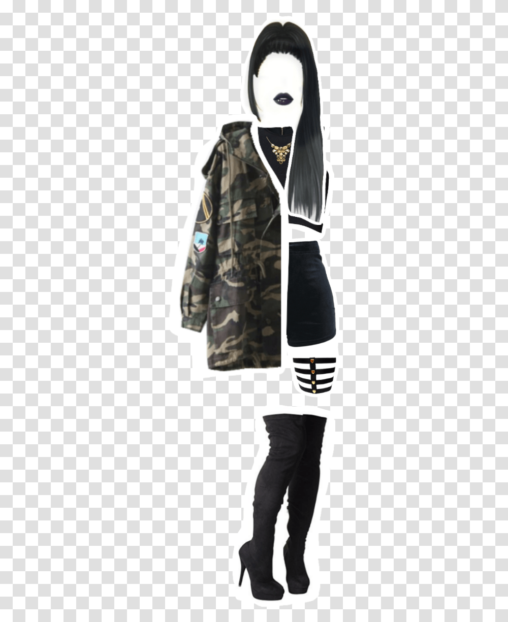 Knee High Boot, Apparel, Military, Person Transparent Png
