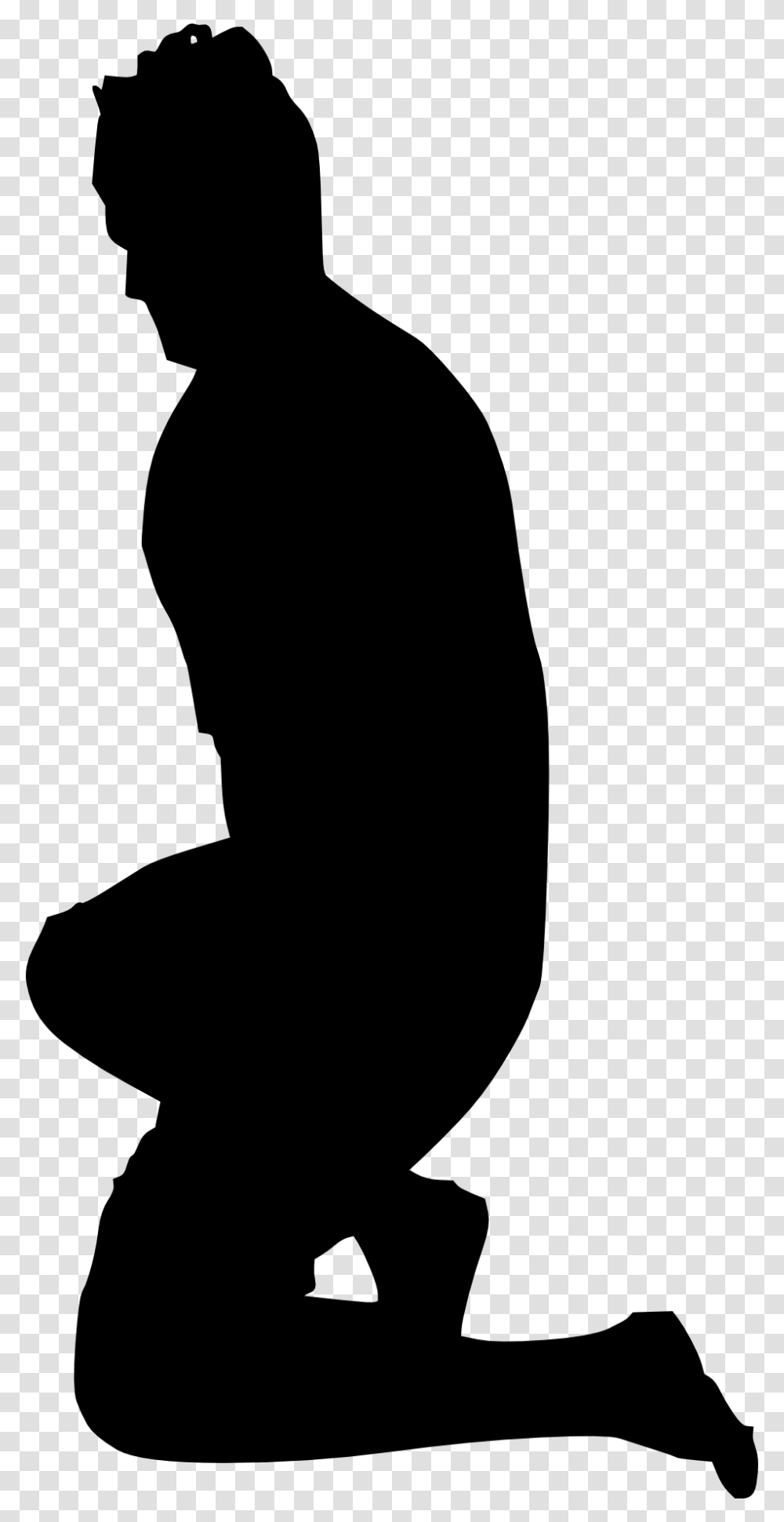 Kneeling Silhouette Clip Art Person Kneeling Clipart, Human, Photography Transparent Png