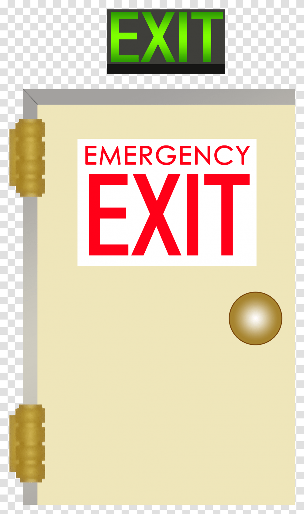Knick Knack Emergency Exit, Label, Poster, Advertisement Transparent Png
