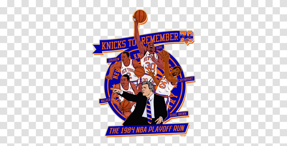 Knicks To Celebrate The 1984 Nba Playoff Run New York Poster, Person, People, Text, Crowd Transparent Png