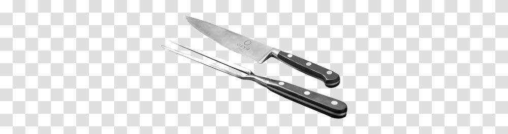 Knife And Fork Set Fork, Weapon, Weaponry, Blade, Razor Transparent Png