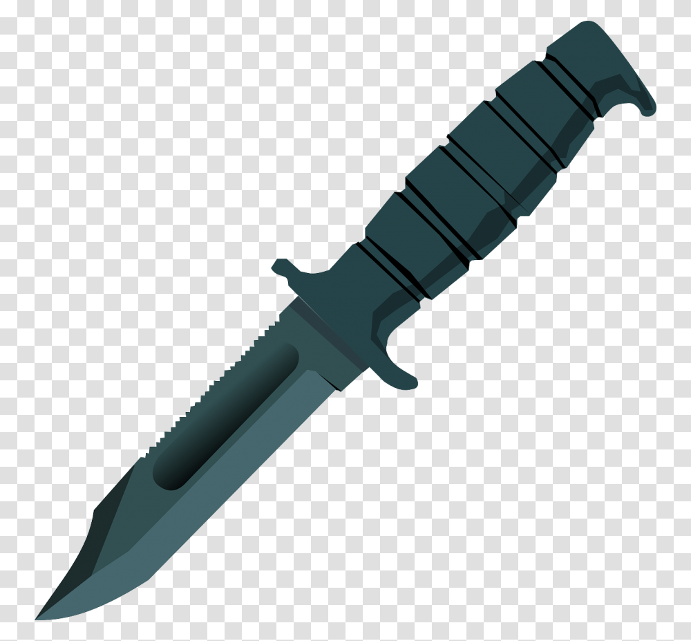 Knife Blade Sharp Arm Weapon Hunter Dagger Knife Clip Art, Weaponry Transparent Png