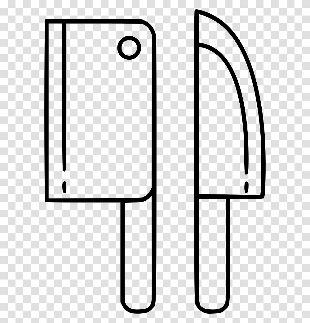 Knife Cleaver, Number, Handrail Transparent Png