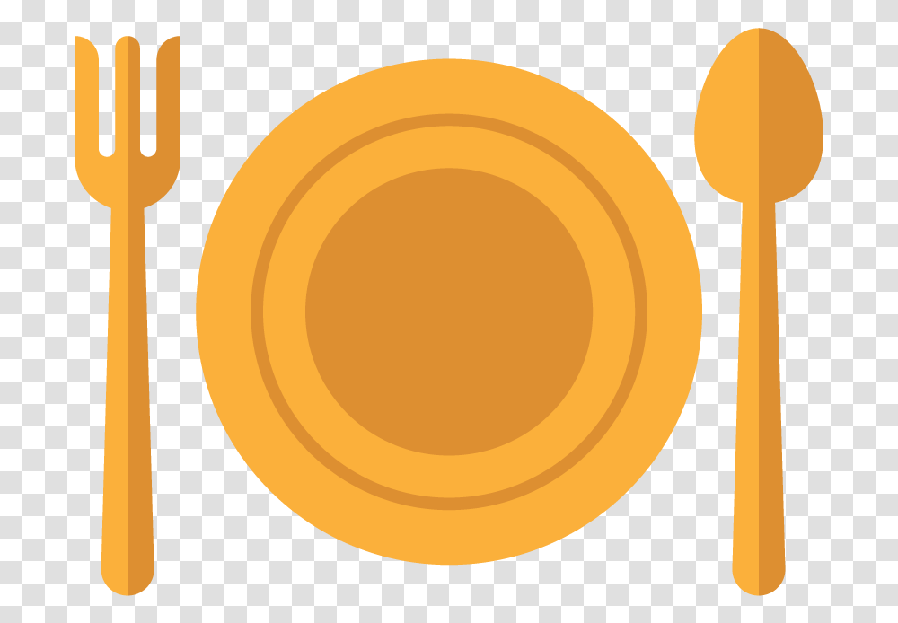 Knife Fork Plate Tableware Circle, Plant, Food, Label Transparent Png