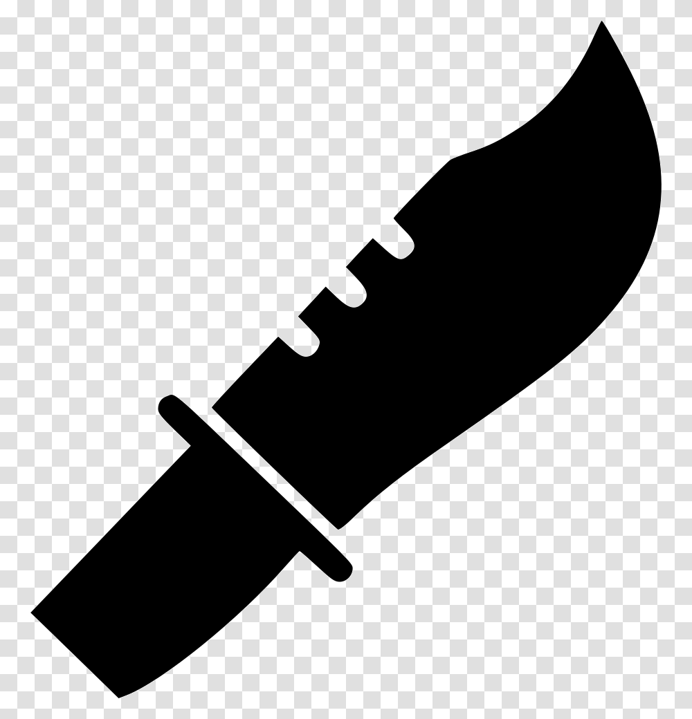 Knife Hunting Knife, Silhouette Transparent Png