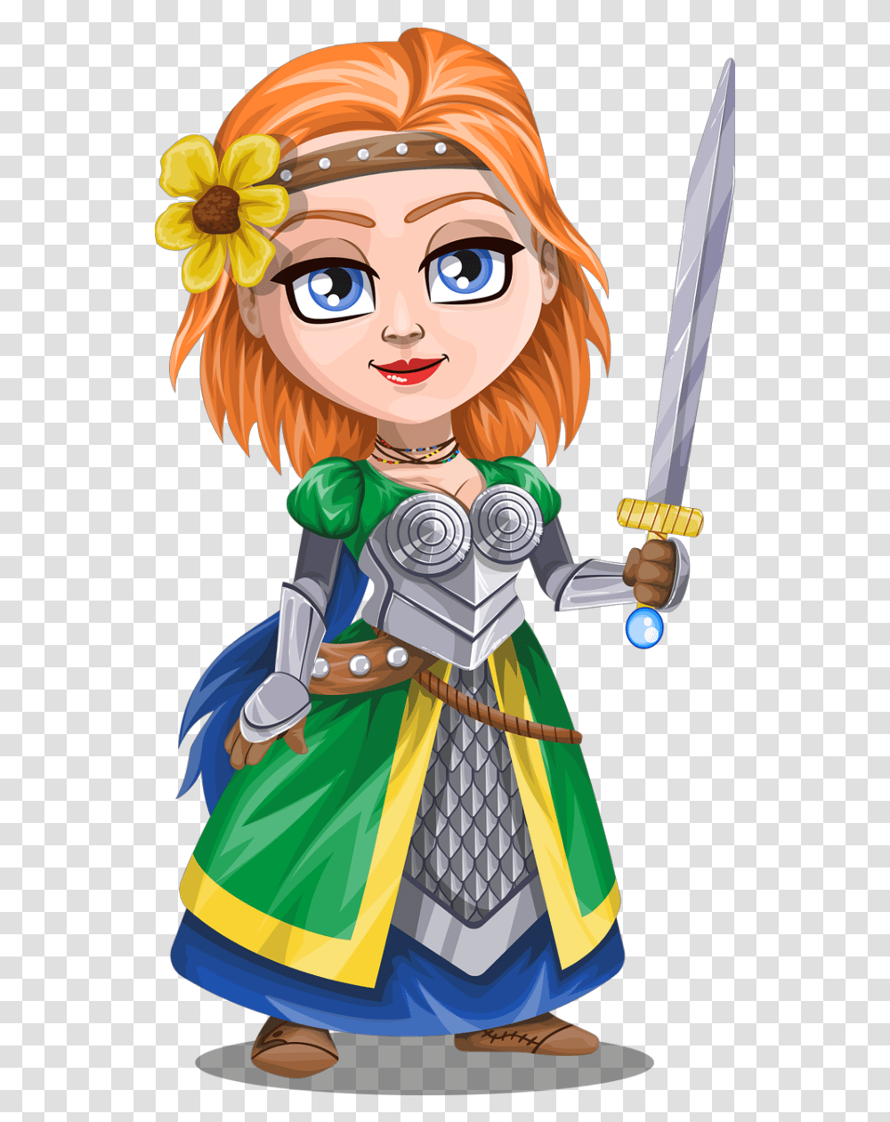 Knight And A Lady Clip Arts, Costume, Person, Doll, Toy Transparent Png