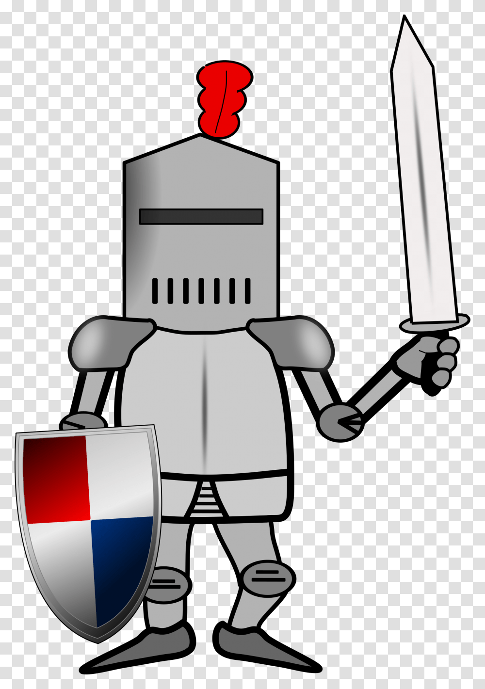 Knight Cartoon Clipart, Robot, Armor, Lamp Transparent Png
