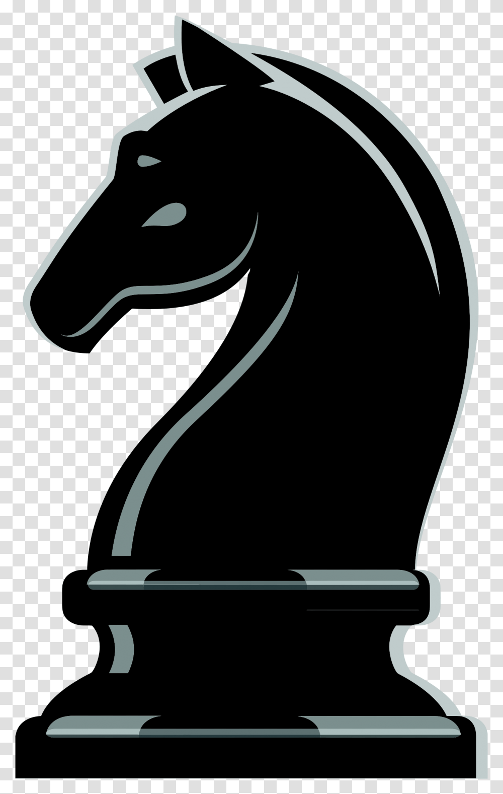 Knight Clipart Horse Silhouette Knight Chess Pieces Clipart, Label, Mammal, Animal Transparent Png