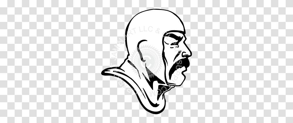 Knight Head With Mustache Side View, Stencil, Person, Human, Face Transparent Png