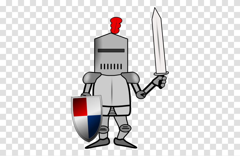 Knight In Armor With Shield And Sword Clip Art, Lamp, Robot Transparent Png