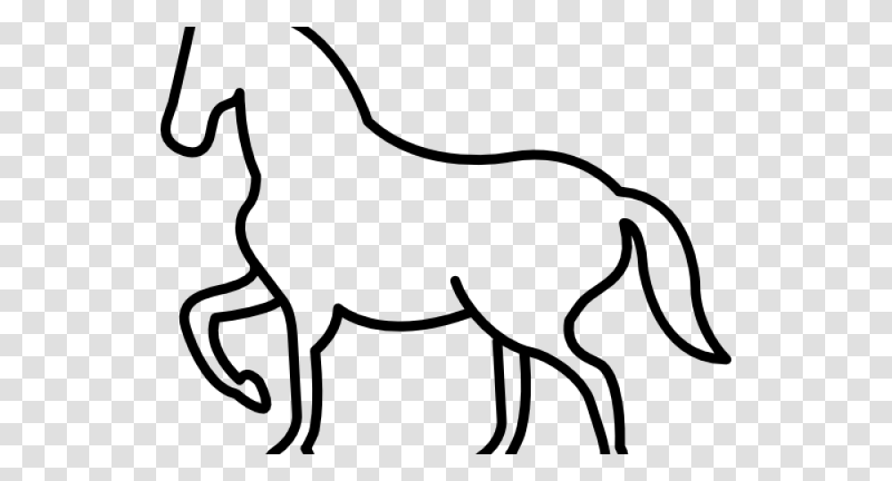 Knight On Horse Clipart Black And White Cartoon Horse Black And White, Gray, World Of Warcraft Transparent Png