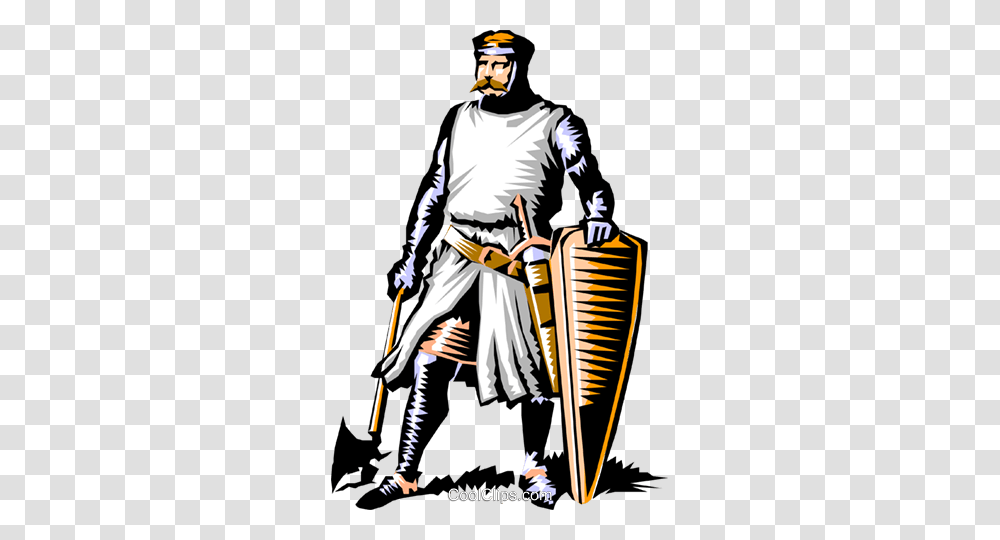 Knight Ready For Battle Royalty Free Vector Clip Art Illustration, Person, Human, Helmet Transparent Png