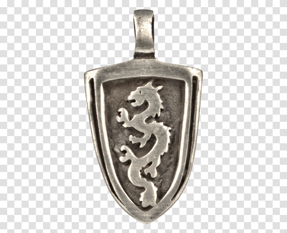 Knight Shield With Dragon Locket, Armor, Logo, Trademark Transparent Png