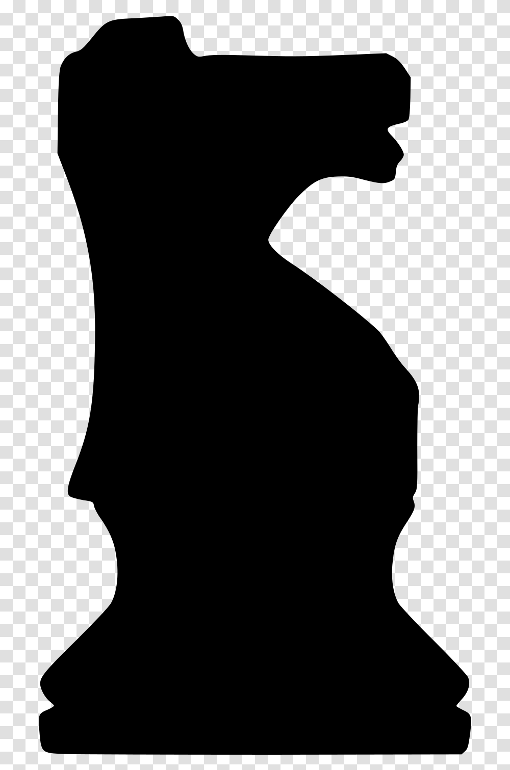 Knight Silhouette Chess Piece, Gray, World Of Warcraft Transparent Png