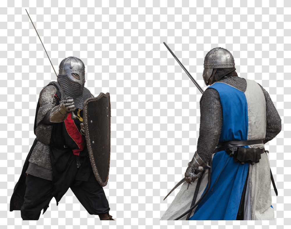 Knight Sword Swords Helm Fight Weapon Clothing Knight Sword Fight, Person, Human, Armor, Helmet Transparent Png