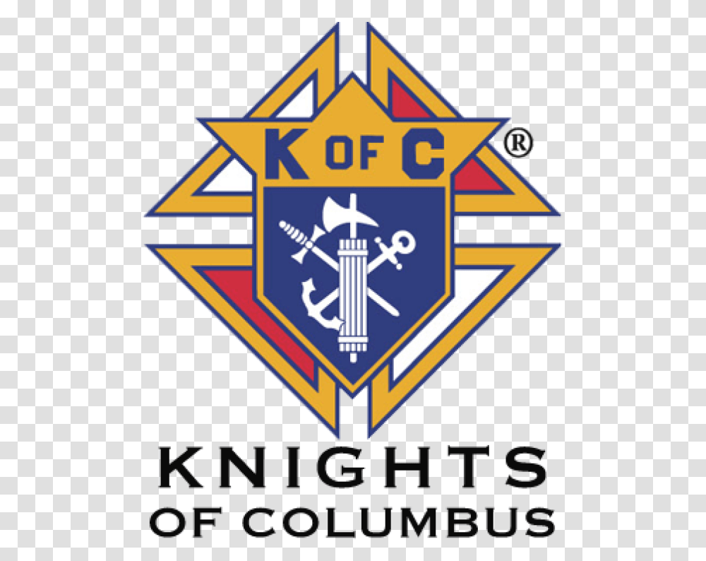 Knights Of Columbus Logo Knights Of Columbus Emblem, Trademark, Road Sign, Badge Transparent Png