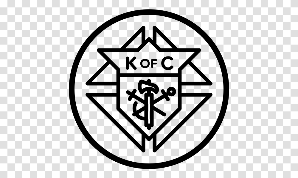 Knights Of Columbus Logo Outline, Gray, World Of Warcraft Transparent Png