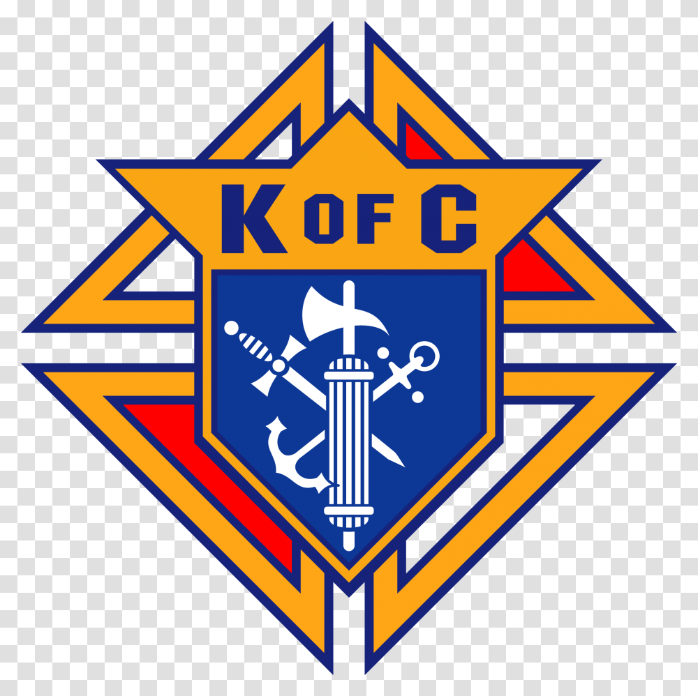 Knights Of Columbus Logo, Emblem, Trademark, Star Symbol Transparent Png