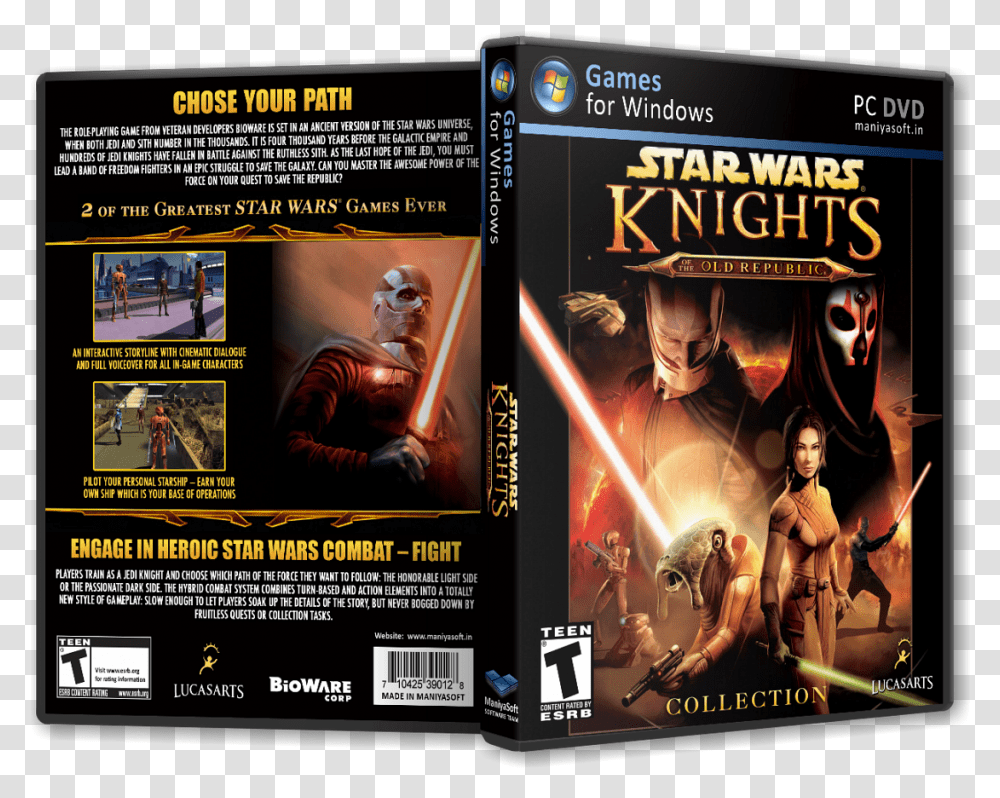 Knights Of The Old Republic Box Cover Knights Of The Old Republic, Person, Human, Disk, Dvd Transparent Png