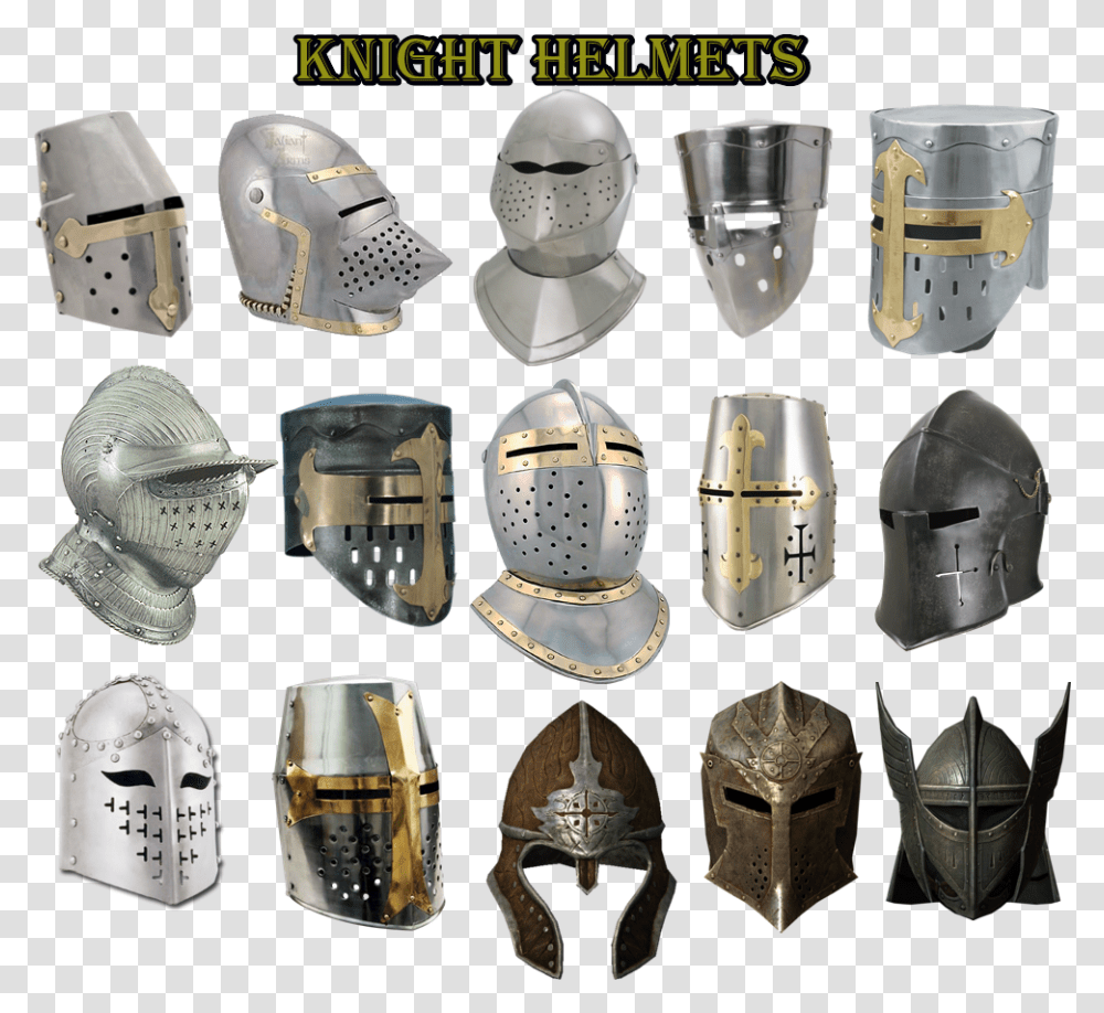 Knights Of The Round Table Helmets, Apparel, Armor, Crash Helmet Transparent Png