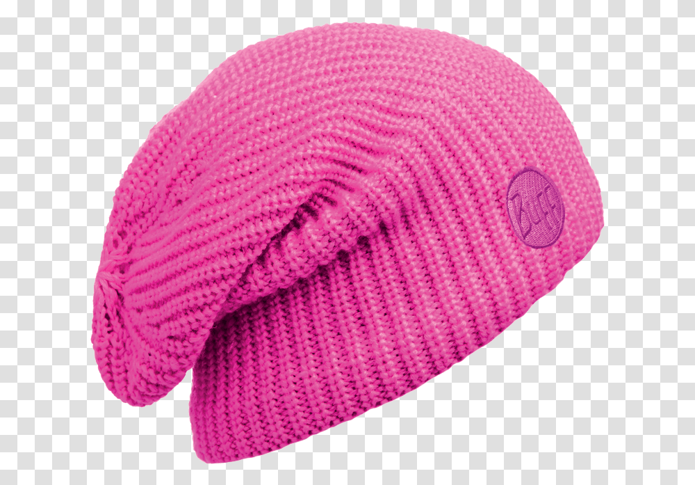 Knitted Amp Polar Slouchy Hat Pink Beanie, Apparel, Bonnet, Cap Transparent Png